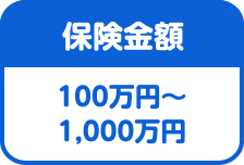 保険金額は100万円~1,000万円