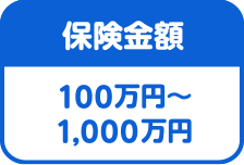 保険金額は100万円~1,000万円